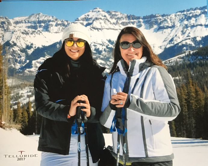 Kimberly Wiseman and Emily Telluride slopes Kimberly Wiseman and Emily Telluride slopes